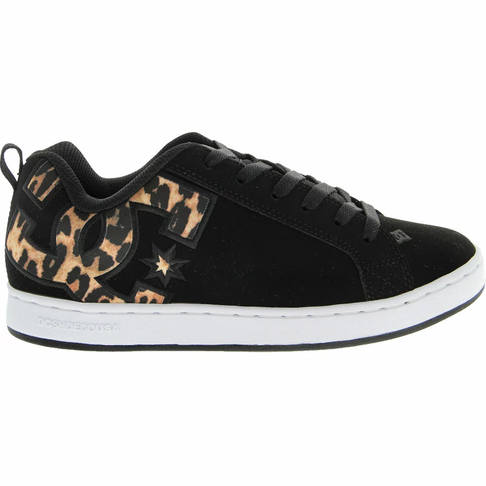 DC Shoes Court Graffik Skate Shoes - Womens Black White Black