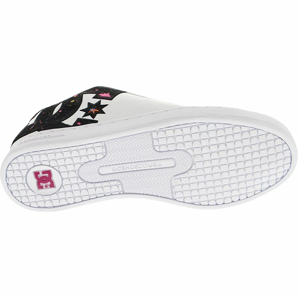 DC Shoes Court Graffik Skate Shoes - Womens White Black Pink - Image 4