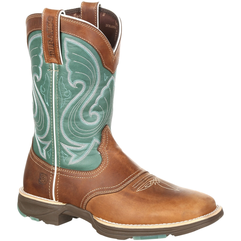 Durango Boots Durango Ultralite Western Boots Shoes - Womens Tan Emerald - Image 2