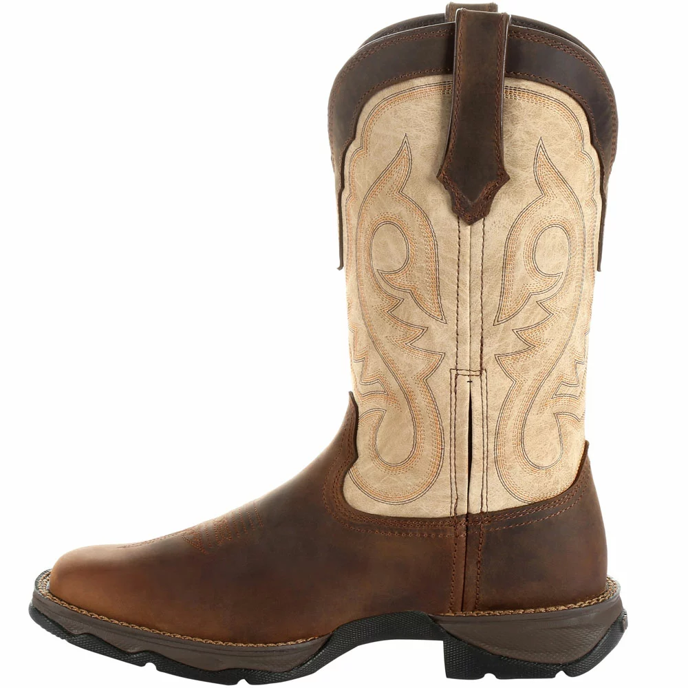 Durango Boots Durango Lady Rebel Taupe Womens Western Boots Bark Brown Taupe - Image 3