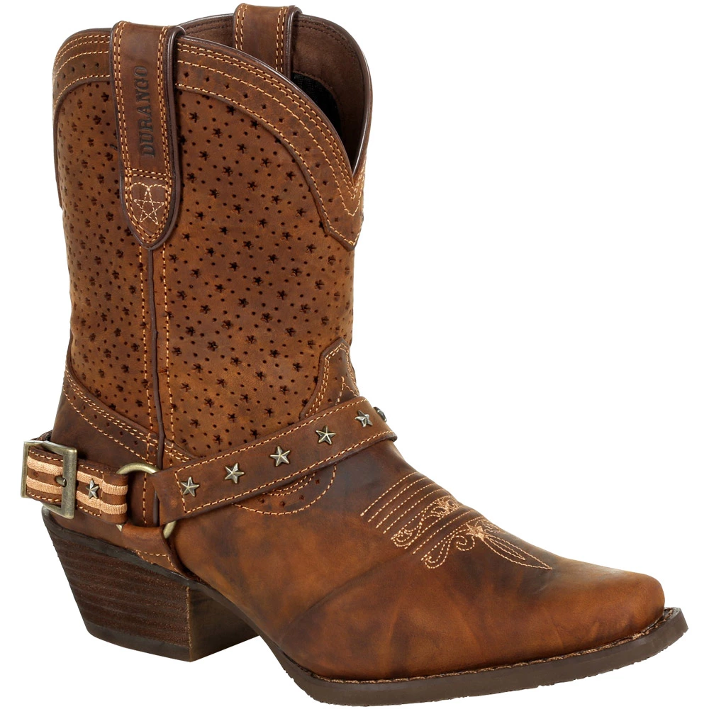 Durango Boots Durango Crush Western Boots Shoes - Womens Bomber Brown - Image 2