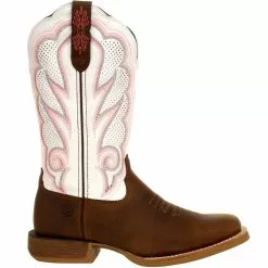 Rocky Boots Durango Lady Rebel Pro DRD0392 White Ventilated Womens Western Boots Trail Brown White