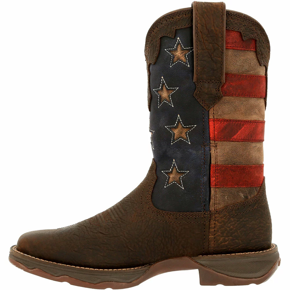 Durango Boots Durango Lady Rebel Vintage Flag Womens Western Boots Dark Brown Vintage Flag - Image 3