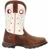Durango Boots Durango Maverick DRD0418 Womens Safety Toe Work Boots Sable Brown White