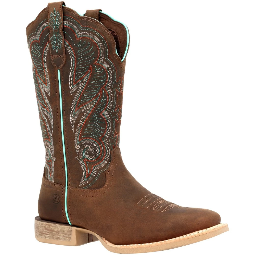 Durango Boots Durango Lady Rebel PRO DRD0436 Womens Western Boots Dark Chestnut Hunter Green - Image 2
