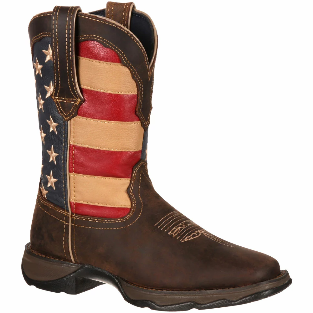 Durango Boots Durango Lady Rebel Patriotic Womens Western Boots Brown Union Flag - Image 2