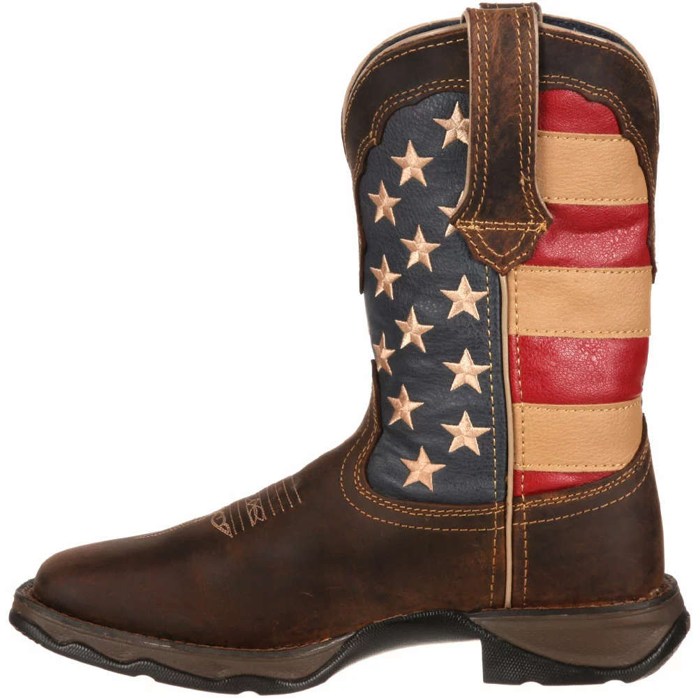 Durango Boots Durango Lady Rebel Patriotic Womens Western Boots Brown Union Flag - Image 3