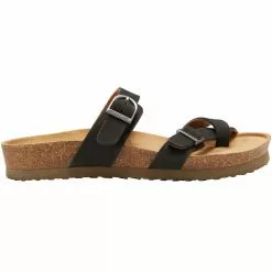 Eastland TiogoToe Loop Sandal - Womens Black Nubuck