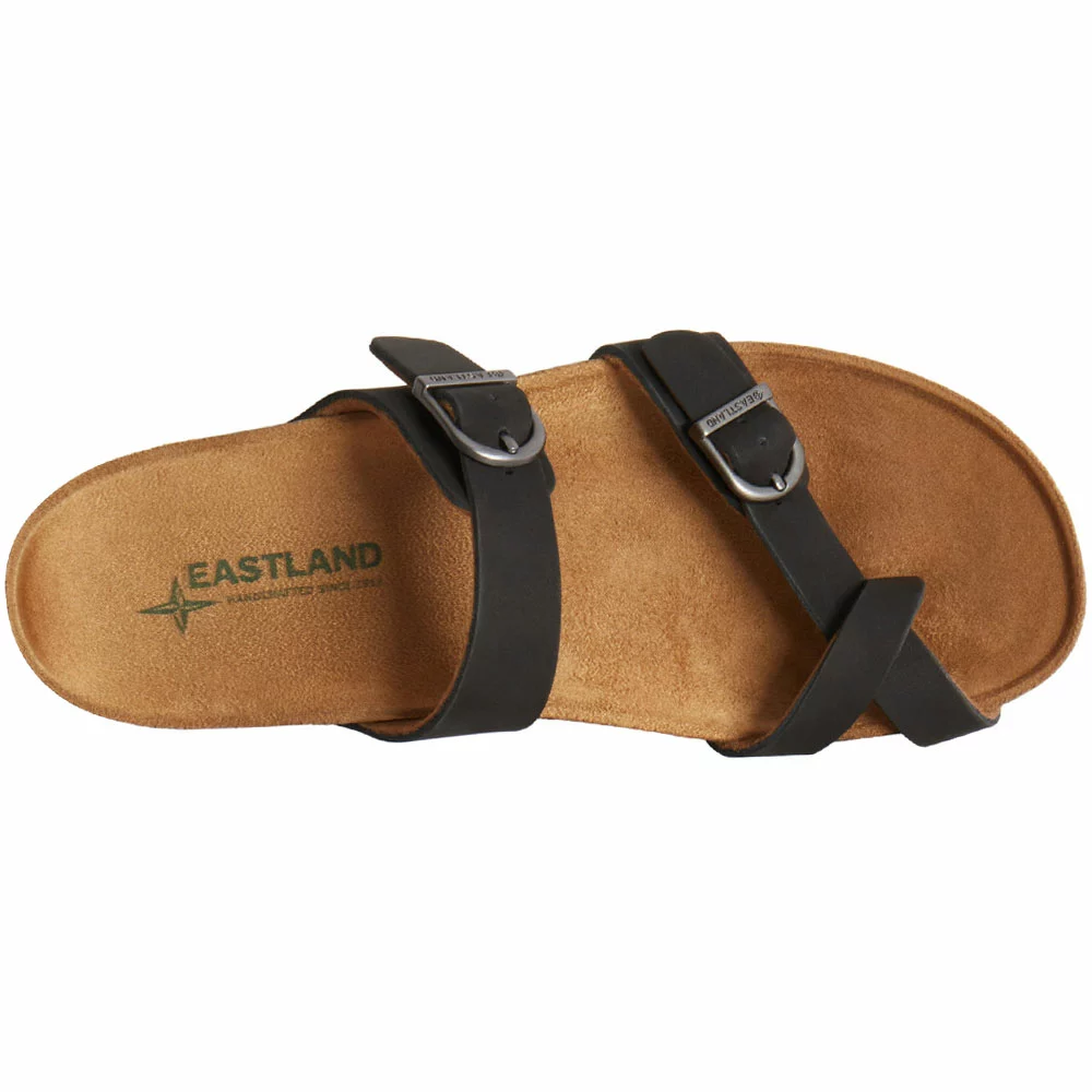 Eastland TiogoToe Loop Sandal - Womens Black Nubuck - Image 3