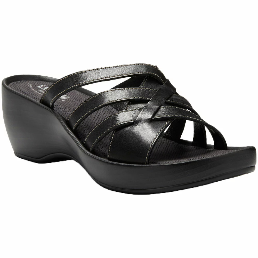 Eastland Poppy Slide Sandals - Womens Black - Image 2