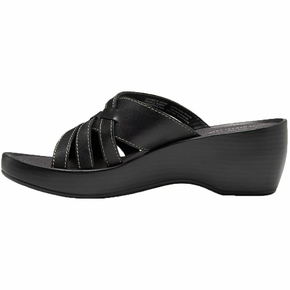 Eastland Poppy Slide Sandals - Womens Black - Image 3