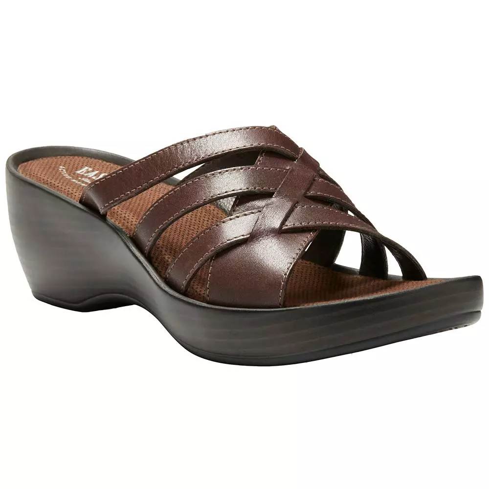 Eastland Poppy Slide Sandals - Womens Brown - Image 2