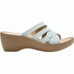 Eastland Poppy Slide Sandals - Womens Light Blue