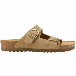 Eastland Womens Cambridge 2 Strap Sandals Khaki Suede