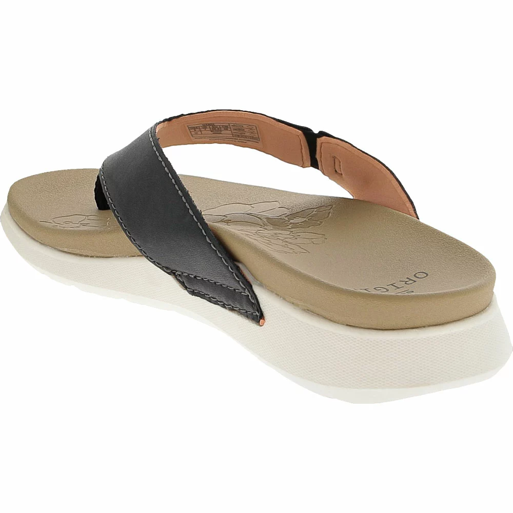Earth Origins Dania Flip Flops Womens Sandals Black - Image 3