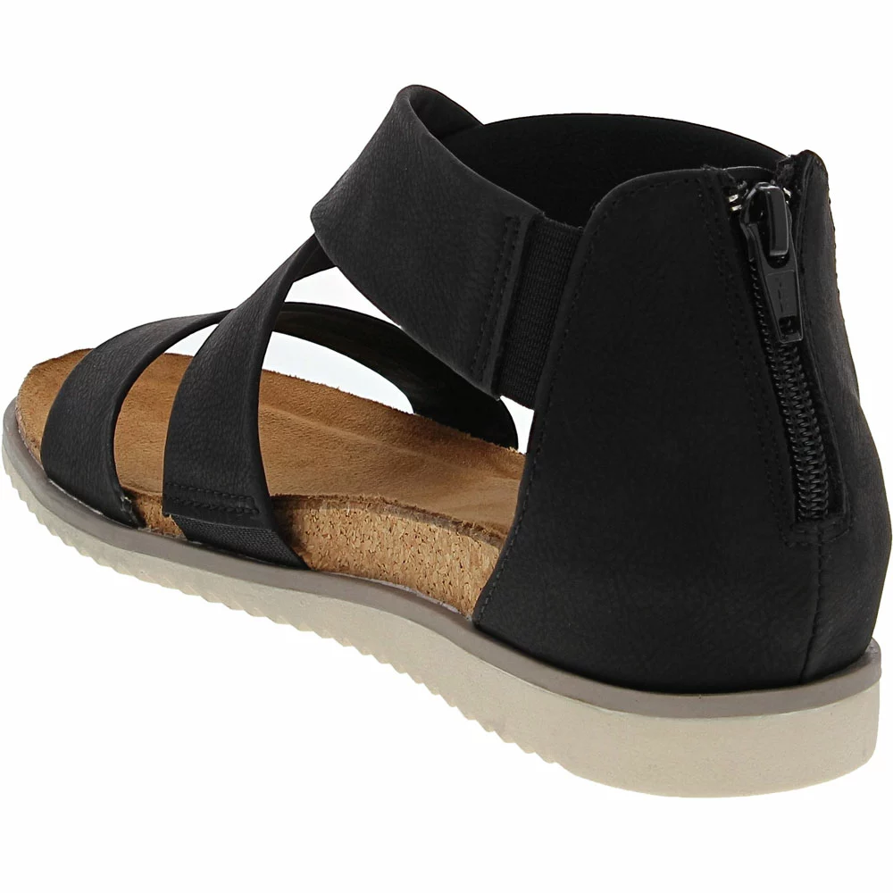 Eurosoft Landry II Wedge Womens Sandals Black - Image 3