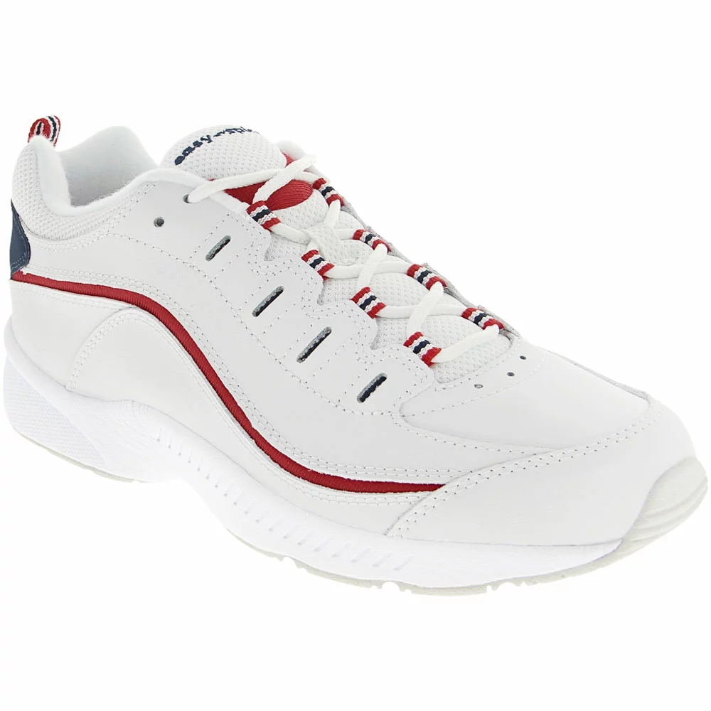 Easy Spirit Romy Walking Shoes - Womens White Red - Image 2