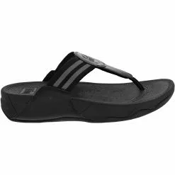 FitFlop Walk Star Toe Post Flip Flops - Womens Black