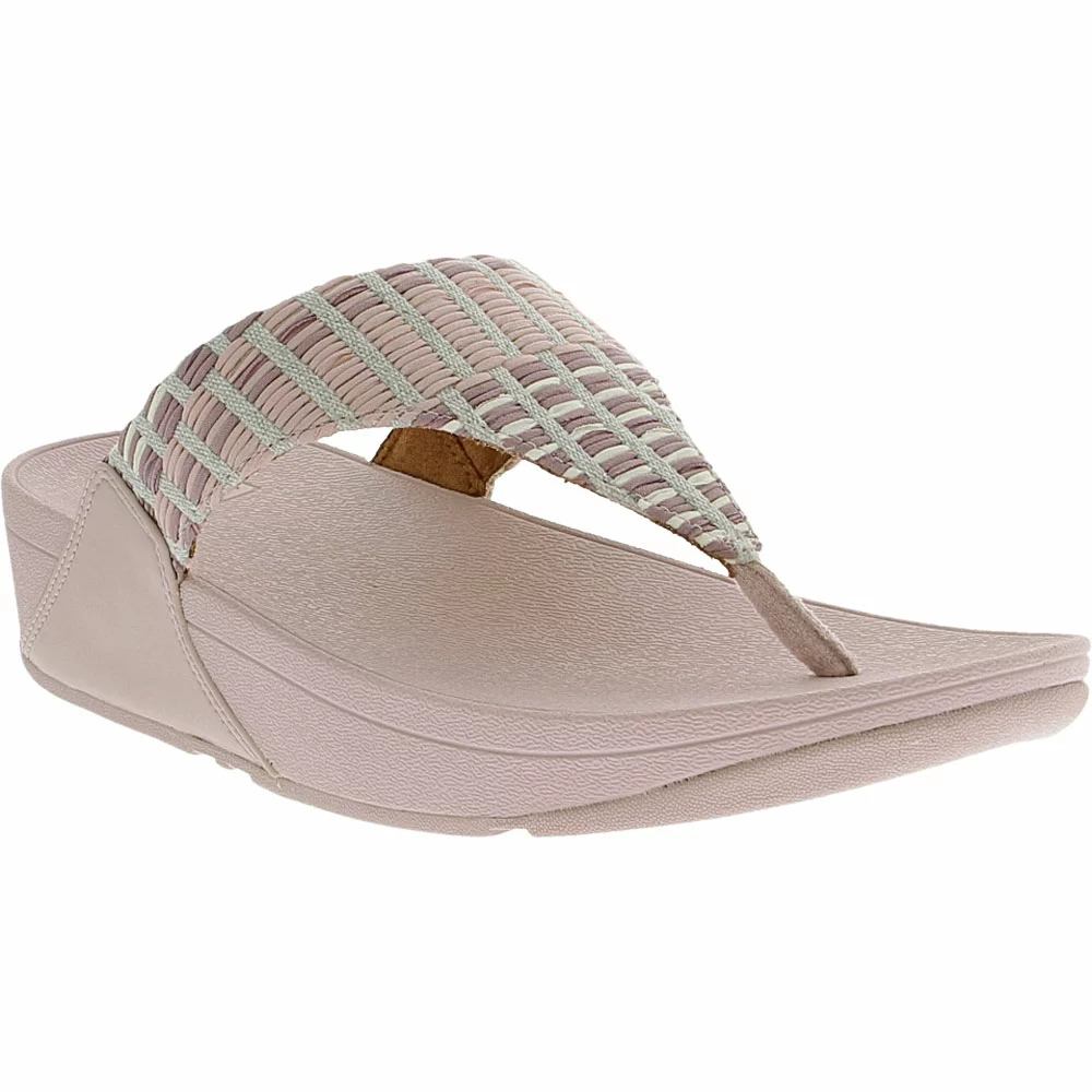 FitFlop Lulu Art Denim Flip Flops - Womens Lilac - Image 2
