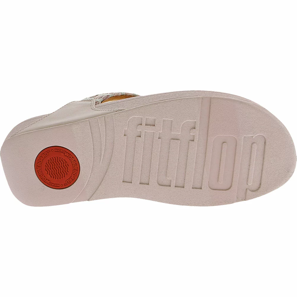 FitFlop Lulu Art Denim Flip Flops - Womens Lilac - Image 4