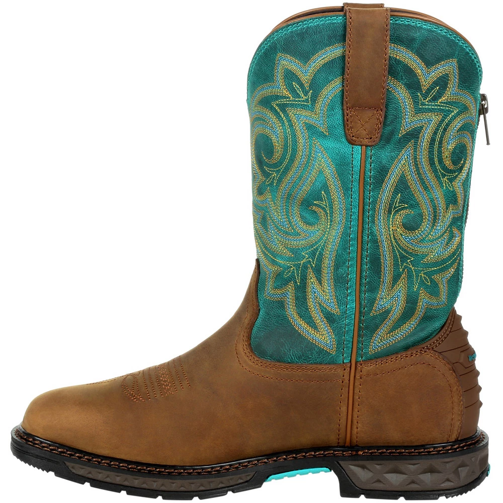 Georgia Boot Gb00386 Safety Toe Work Boots - Womens Brown Turquoise - Image 3