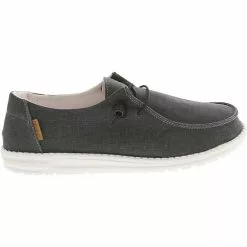 Hey Dude Wendy Chambray Slip On Casual Shoes - Womens Black