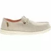 Hey Dude Wendy Chambray Slip On Casual Shoes - Womens White Nut