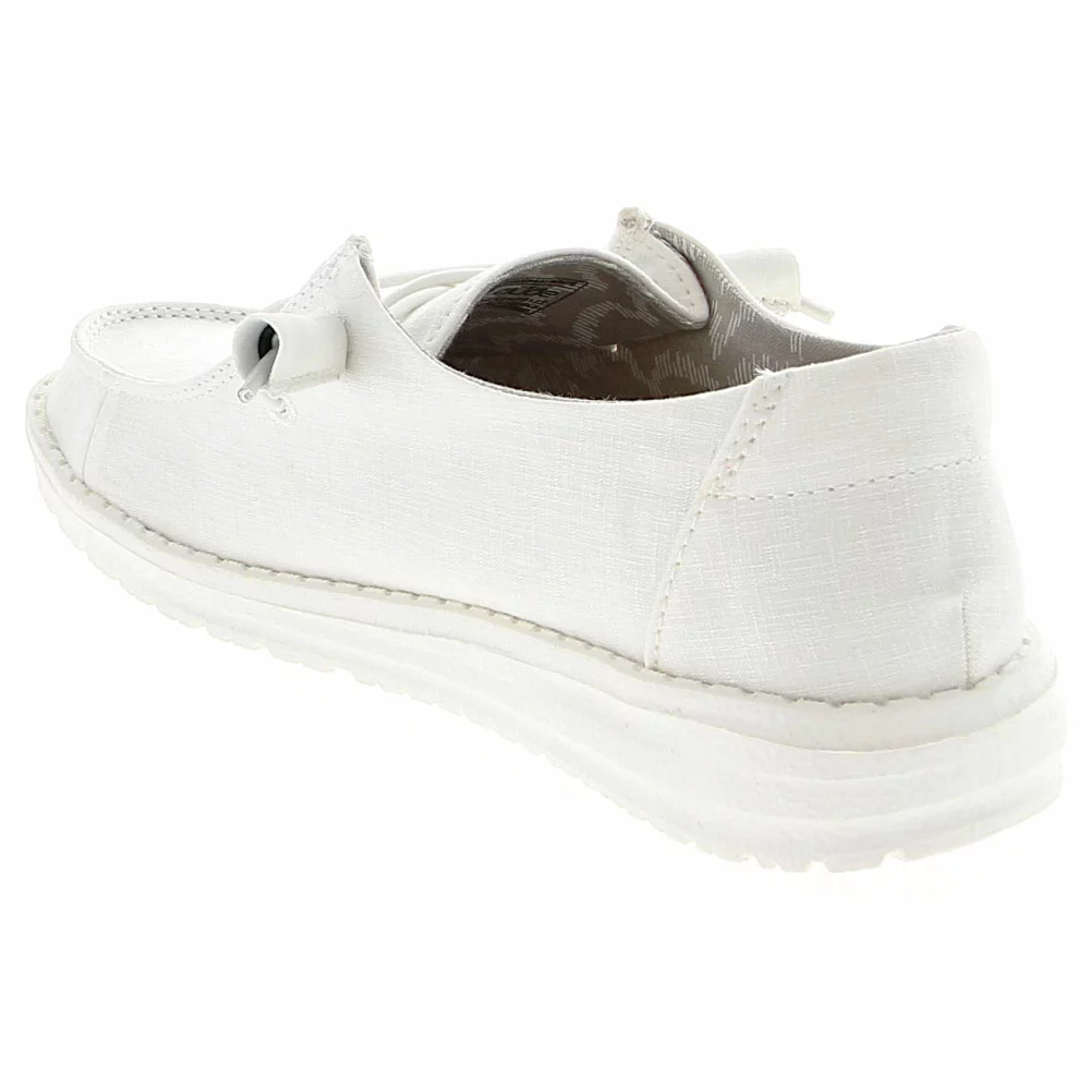 Hey Dude Wendy Chambray Slip On Casual Shoes - Womens Chambray White - Image 3