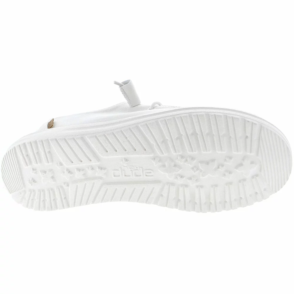 Hey Dude Wendy Chambray Slip On Casual Shoes - Womens Chambray White - Image 4