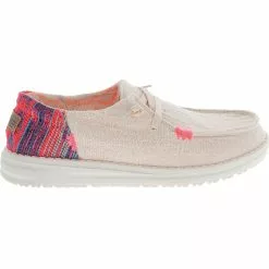 Hey Dude Wendy Funk Boho Slip On Casual Shoes - Womens Pink Beige