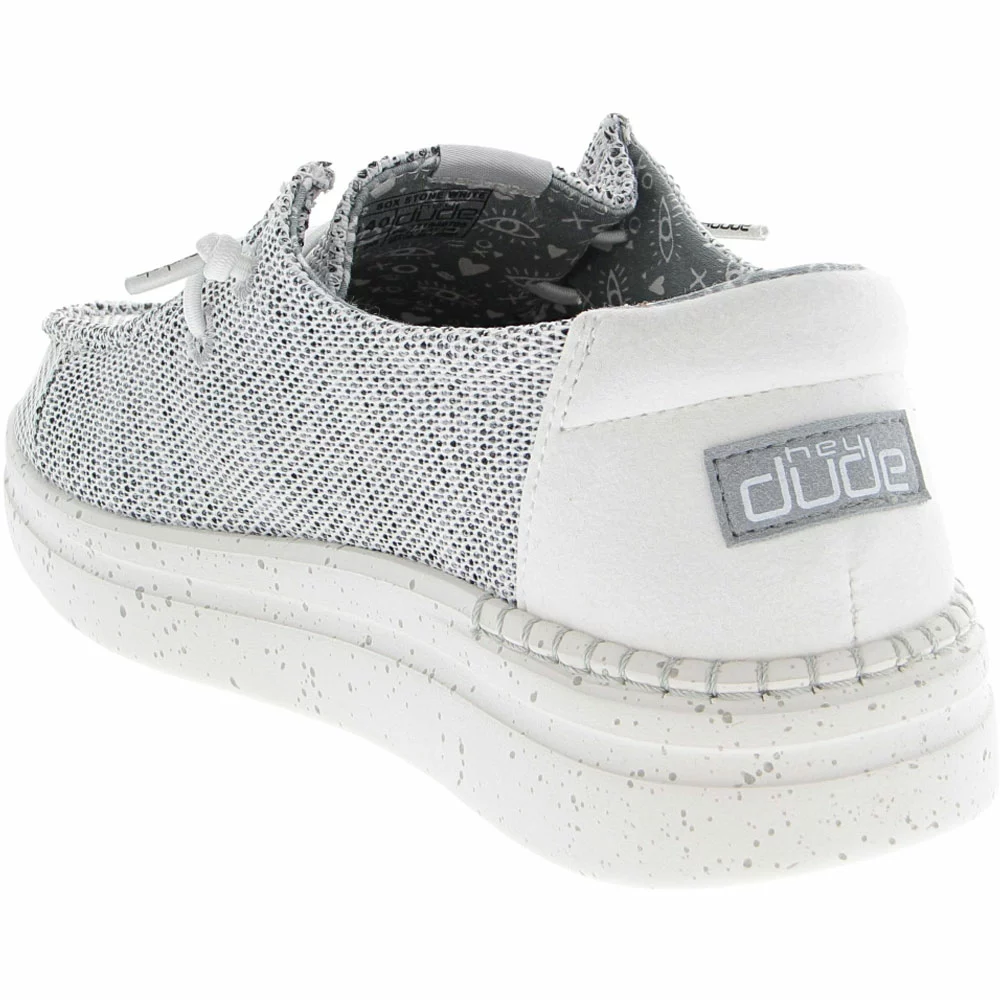 Hey Dude Wendy Rise Sox Stn Wht Slip On Casual Shoes - Womens Stone White - Image 3