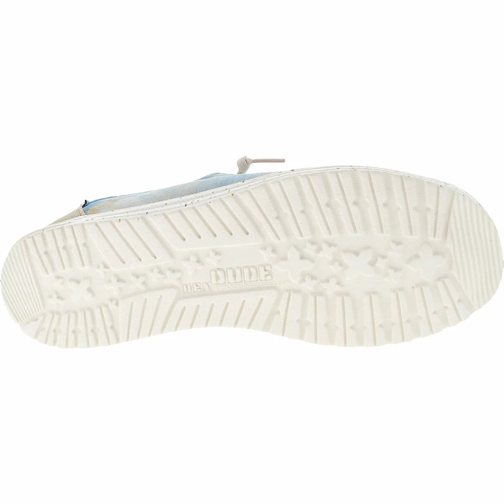 Hey Dude Wendy Tie Dye Womens Slip On Casual Shoes Dawn Blue - Image 4