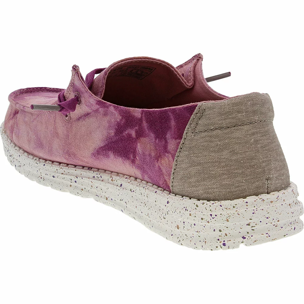 Hey Dude Wendy Tie Dye Womens Slip On Casual Shoes Violet Ombre - Image 3