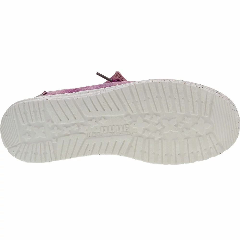 Hey Dude Wendy Tie Dye Womens Slip On Casual Shoes Violet Ombre - Image 4