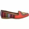 Born Giselle Womens Slip On Casual Shoes Red Cotton Multi