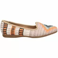 Born Giselle Womens Slip On Casual Shoes Taupe Cotton Multi