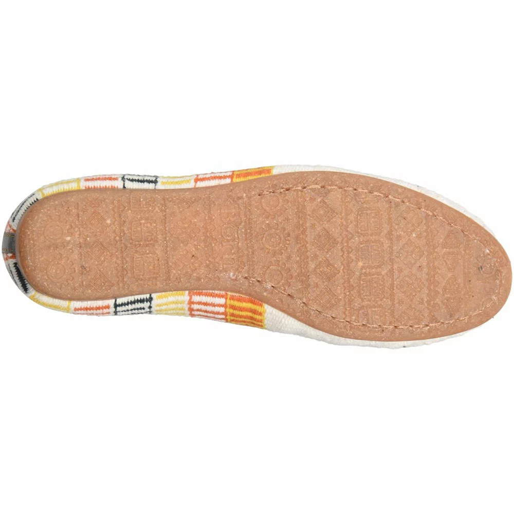 Born Giselle Womens Slip On Casual Shoes White Cotton Multi - Image 4