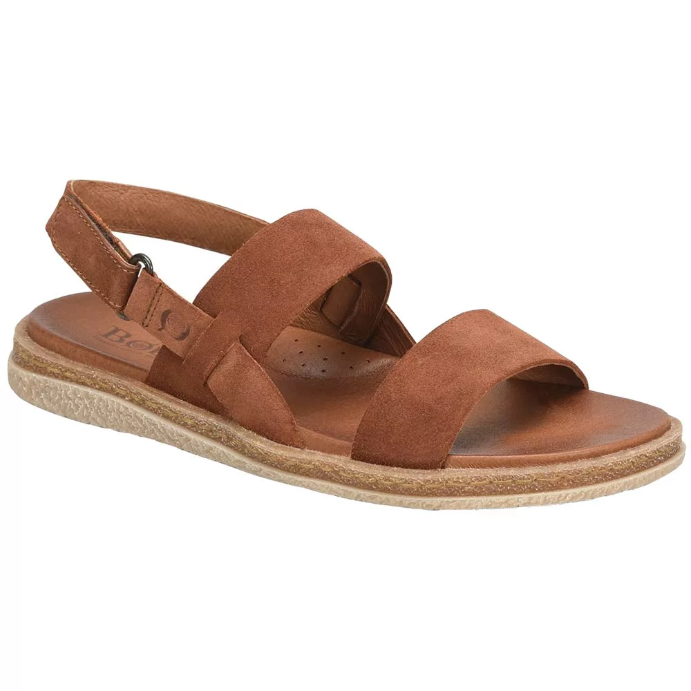 Born Cadyn Sandals - Womens Cognac Suede Brown - Image 2
