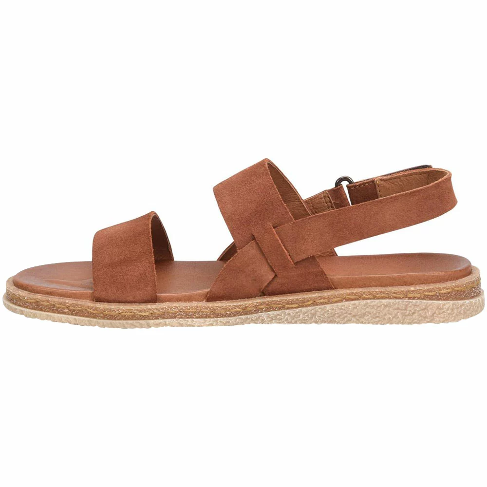 Born Cadyn Sandals - Womens Cognac Suede Brown - Image 3