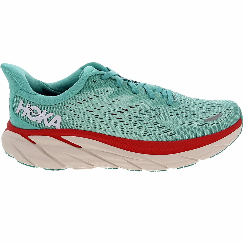 Hoka One One Clifton 8 Running Shoes - Womens Aquarelle Eggshell Blue