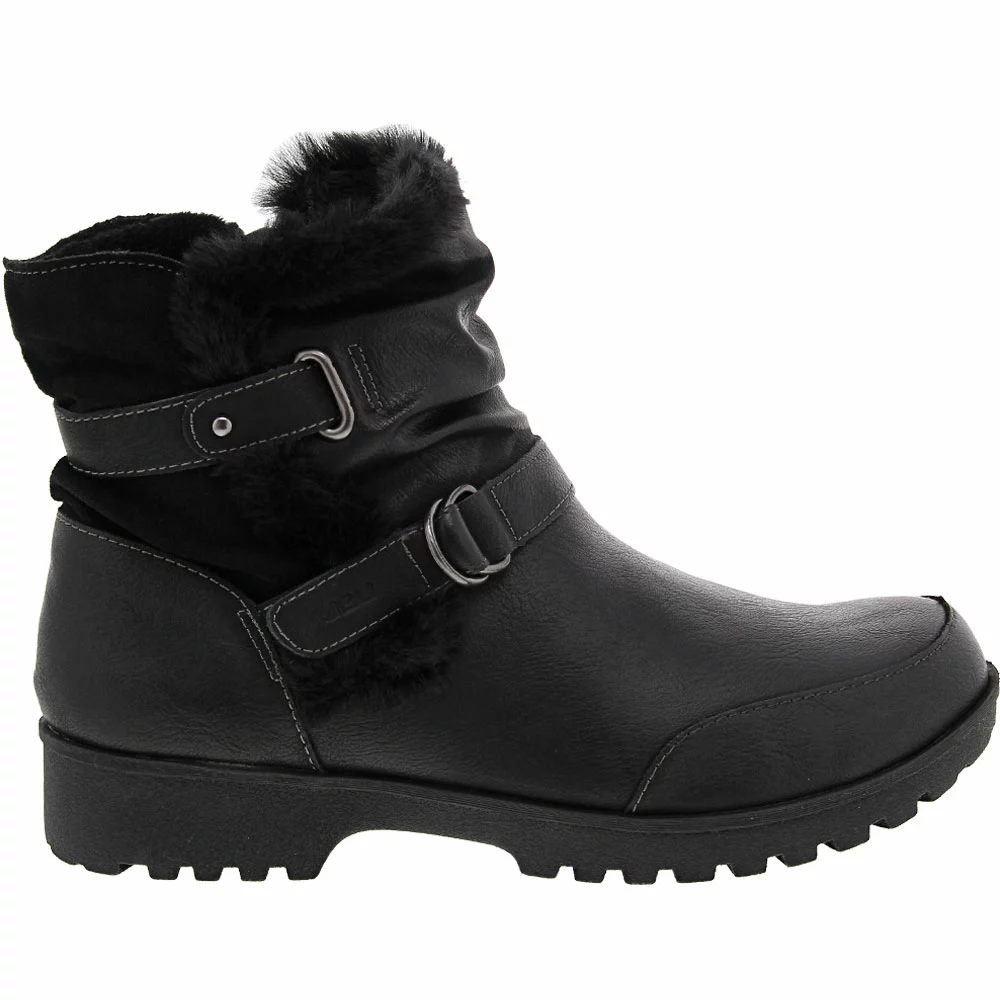 JBU Indiana Womens Water-Resistant Winter Boots Black