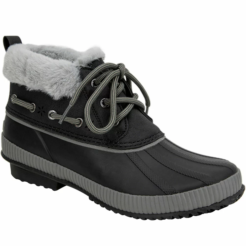 JBU Maria Waterproof Womens Duck Boots Black - Image 2