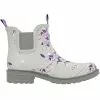 JBU Chelsea Rain Boots - Womens Light Grey Floral Print