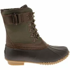 JBU Calgary Weather Ready Rubber Boots - Womens Army Green Brown