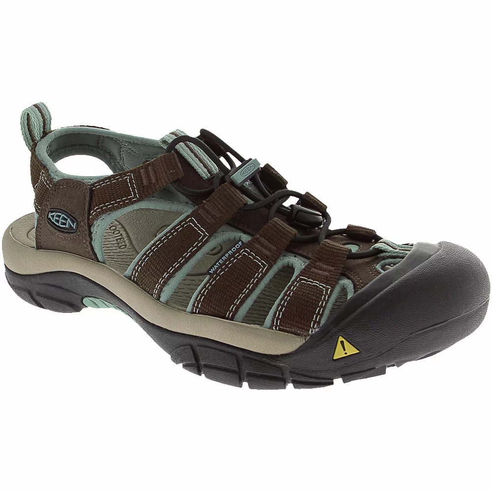 KEEN Newport H2 Outdoor Sandals - Womens Brown Light Blue - Image 2