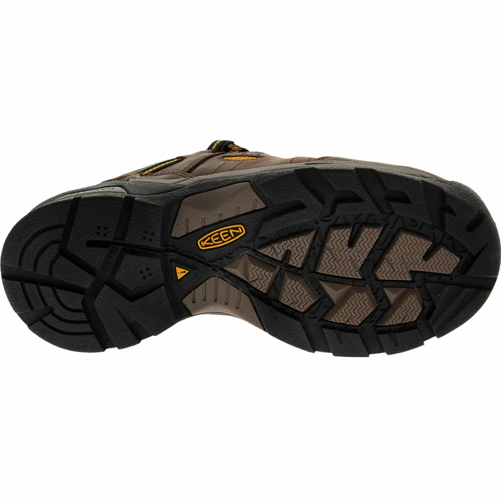 KEEN Utility Boots KEEN Utility Detroit Xt Met Lo Safety Toe Work Shoes - Womens Cascade Brown Golden Rod - Image 4