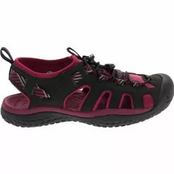 KEEN Solr Sandal Water Sandals - Womens Raspberry Wine Black