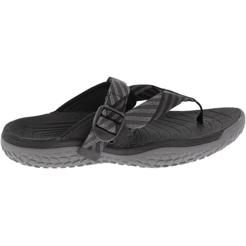 KEEN Solr Toe Post Water Sandals - Womens Black Steel Grey