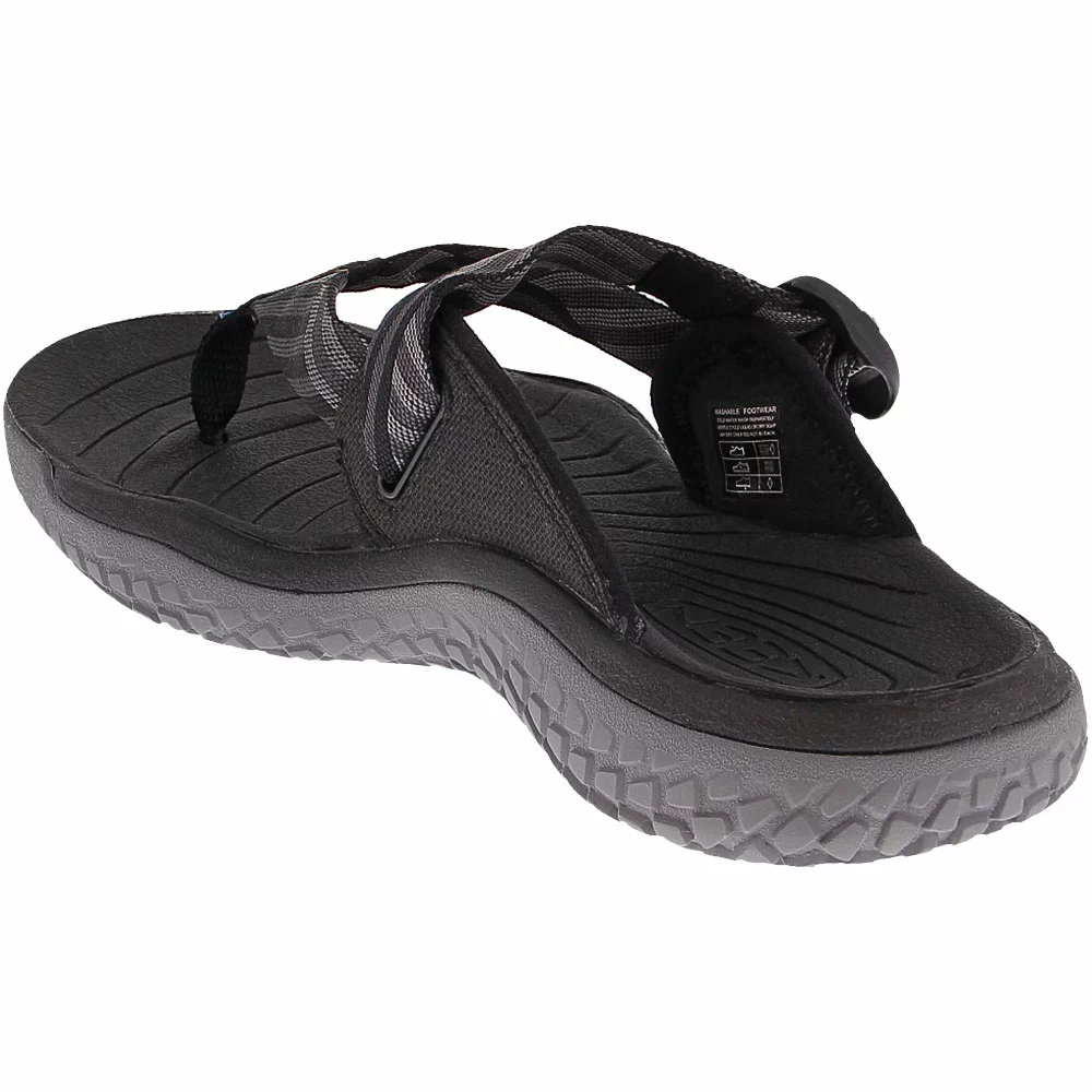 KEEN Solr Toe Post Water Sandals - Womens Black Steel Grey - Image 3