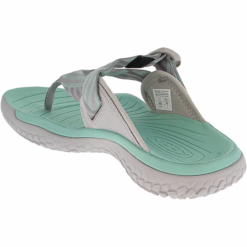 KEEN Solr Toe Post Water Sandals - Womens Light Gray Ocean Wave - Image 3